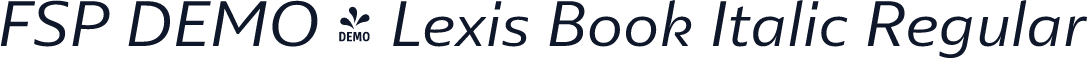 FSP DEMO - Lexis Book Italic Regular