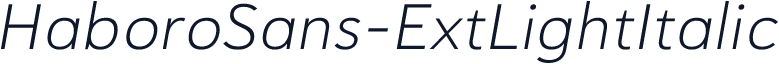 HaboroSans-ExtLightItalic
