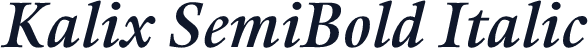 Kalix SemiBold Italic