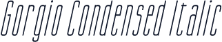 Gorgio Condensed Italic