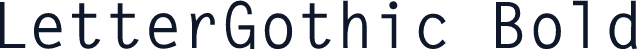 LetterGothic Bold