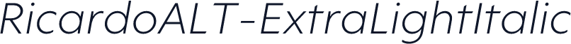 RicardoALT-ExtraLightItalic