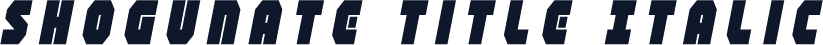 Shogunate Title Italic