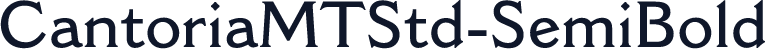 CantoriaMTStd-SemiBold