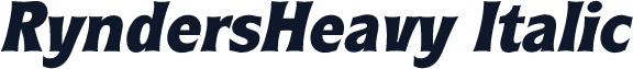 RyndersHeavy Italic