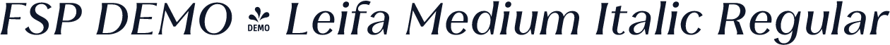 FSP DEMO - Leifa Medium Italic Regular