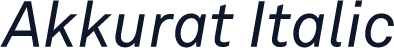 Akkurat Italic