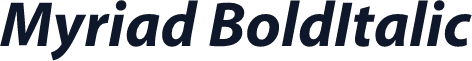 Myriad BoldItalic