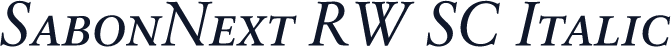 SabonNext RW SC Italic