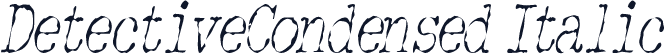 DetectiveCondensed Italic