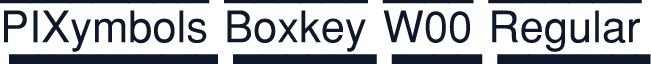 PIXymbols Boxkey W00 Regular
