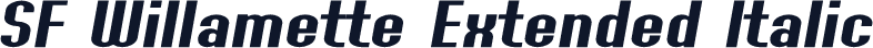 SF Willamette Extended Italic