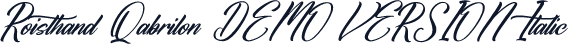 Roisthand Qabrilon DEMO VERSION Italic