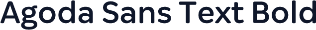 Agoda Sans Text Bold