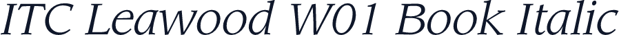 ITC Leawood W01 Book Italic
