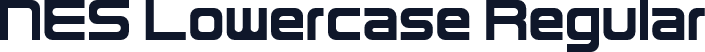 NES Lowercase Regular