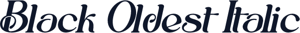 Black Oldest Italic