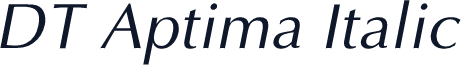 DT Aptima Italic