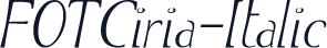 FOTCiria-Italic