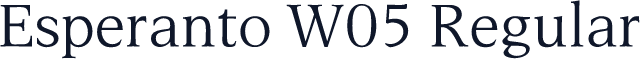 Esperanto W05 Regular