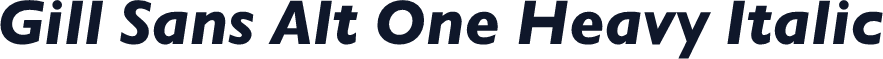 Gill Sans Alt One Heavy Italic