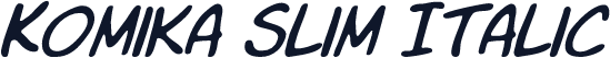 Komika Slim Italic