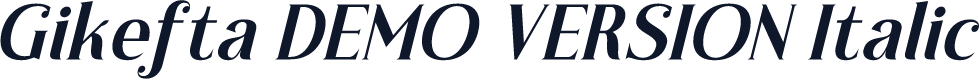 Gikefta DEMO VERSION Italic