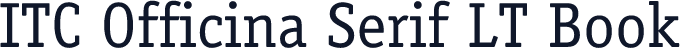 ITC Officina Serif LT Book