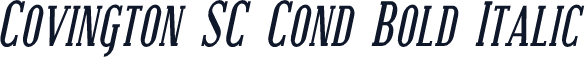 Covington SC Cond Bold Italic