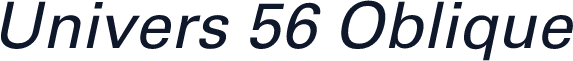 Univers 56 Oblique