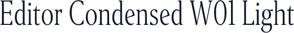Editor Condensed W01 Light
