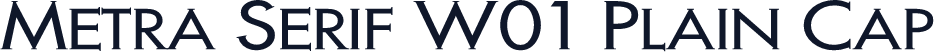 Metra Serif W01 Plain Cap