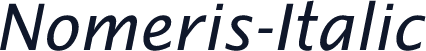 Nomeris-Italic