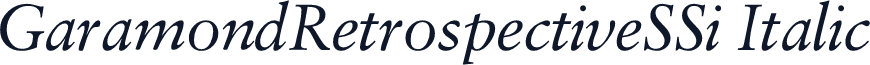 GaramondRetrospectiveSSi Italic
