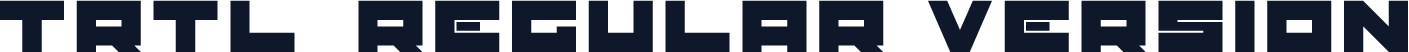 TRTL Regular:Version 1.00