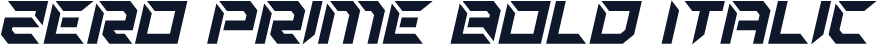 Zero Prime Bold Italic