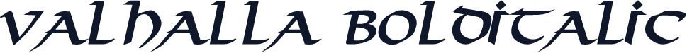 Valhalla BoldItalic