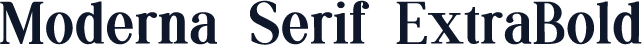 Moderna Serif ExtraBold