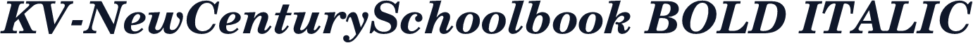 KV-NewCenturySchoolbook BOLD ITALIC