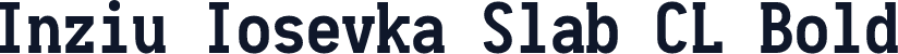 Inziu Iosevka Slab CL Bold