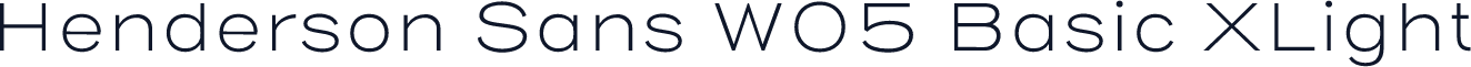 Henderson Sans W05 Basic XLight