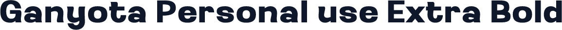 Ganyota Personal use Extra Bold