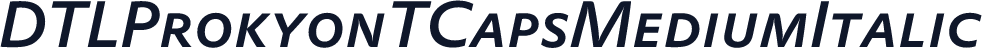 DTLProkyonTCapsMediumItalic