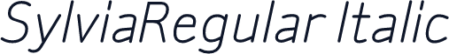 SylviaRegular Italic
