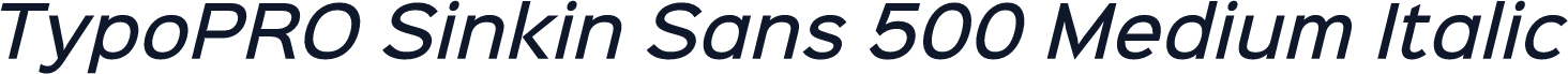 TypoPRO Sinkin Sans 500 Medium Italic