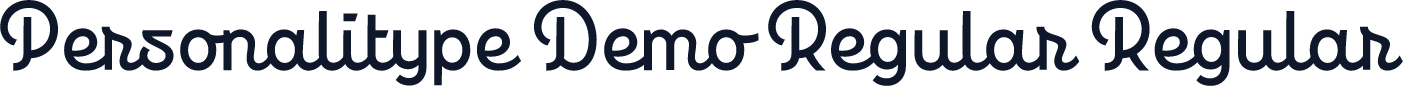 Personalitype Demo Regular Regular