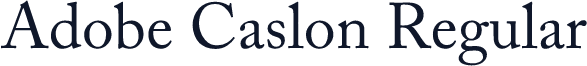 Adobe Caslon Regular
