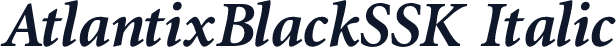 AtlantixBlackSSK Italic