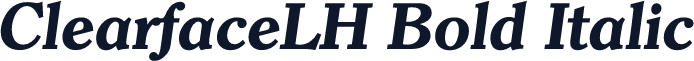 ClearfaceLH Bold Italic