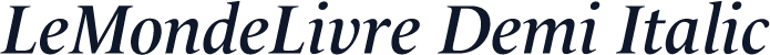 LeMondeLivre Demi Italic